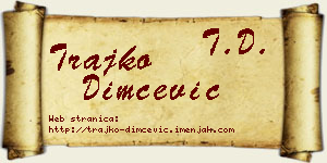 Trajko Dimčević vizit kartica